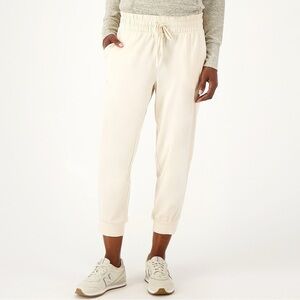 AnyBody Lounge Cozy Knit Split Cuff Joggers in Warm Sand size 1X